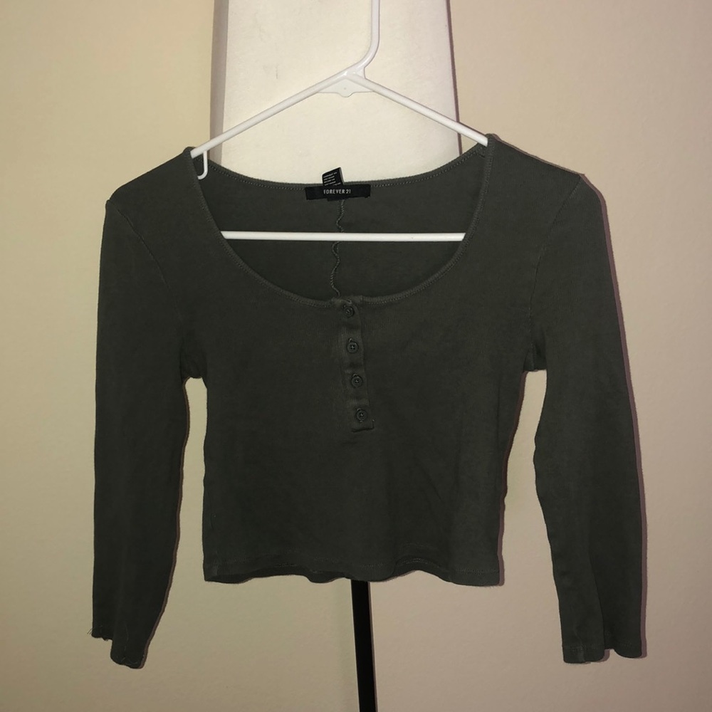 cropped half sleeve shirt